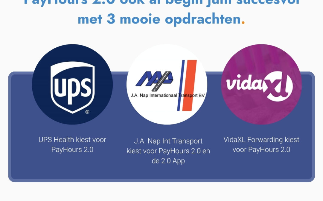 Ook in juni 3 mooie opdrachten voor PayHours 2.0