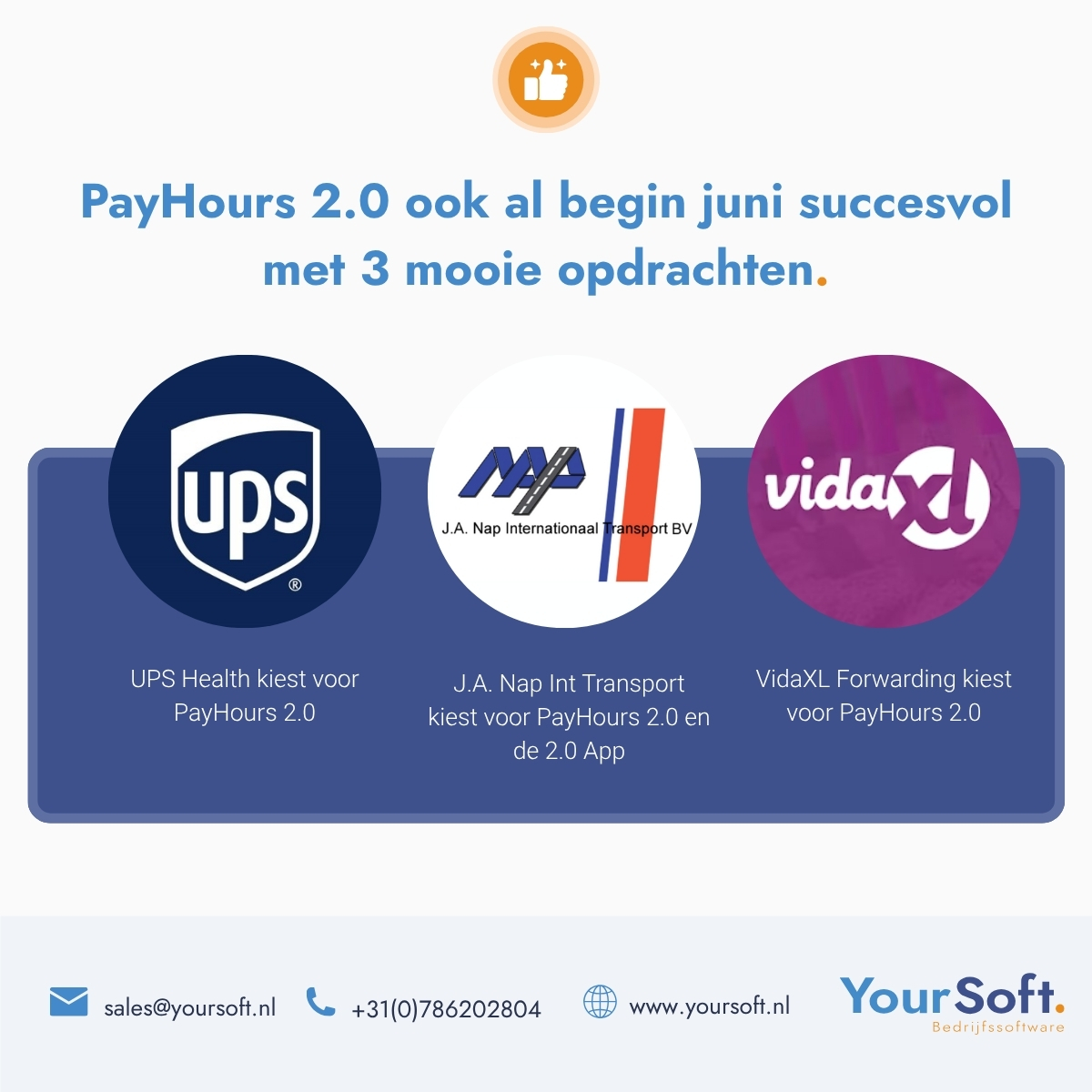 3 klapper PayHours 2.0 De Rooy Transport