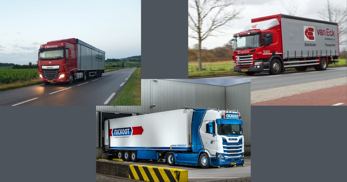 Fiks Transporten Nickoot en Van Eck vrachtwagens
